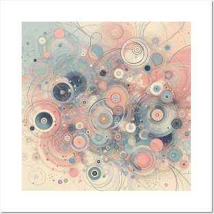 Abstract Melancholic Pastel Circle Art (B) Posters and Art